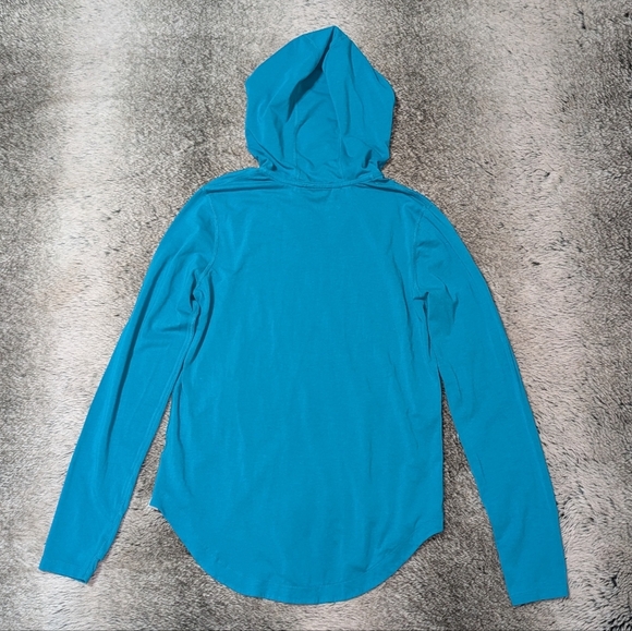Coolibar Lumaleo Zip-Up Hoodie UPF Sun Protection Teal Blue Women's Small - Picture 7 of 11